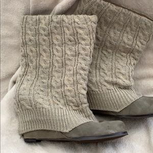 Steve madden wedge sweater boots